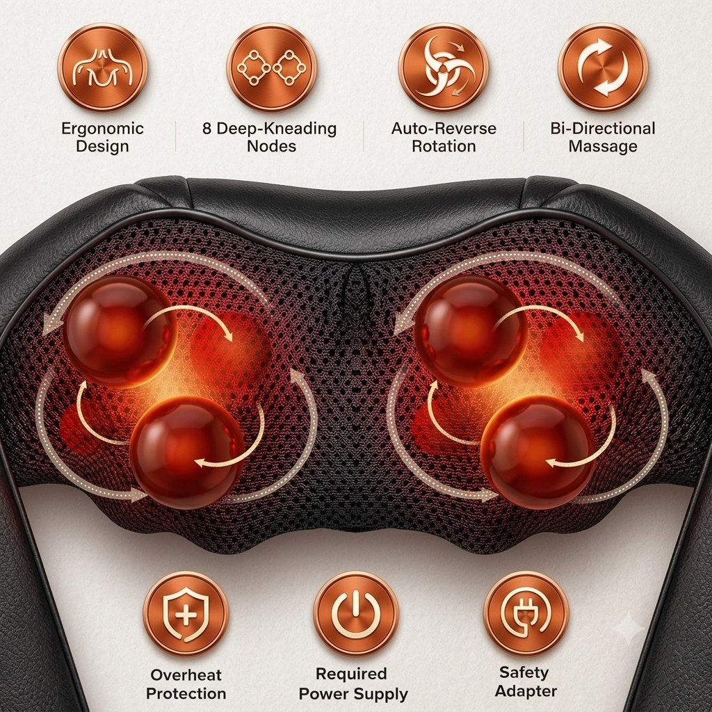 Home of Heart Premium Deep-Kneading Massage Pillow